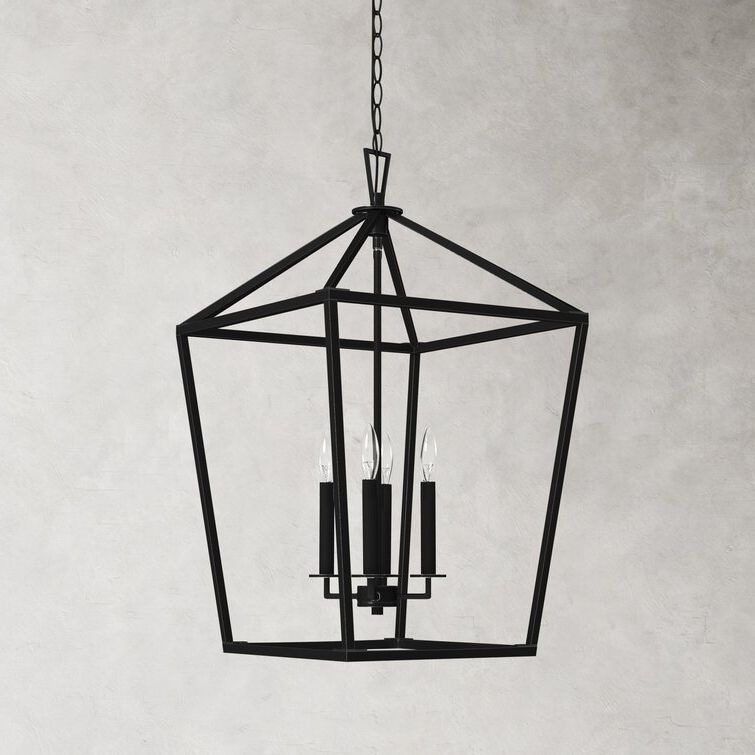 Wayfair With Best And Newest Flat Black Lantern Chandeliers (View 11 of 15)