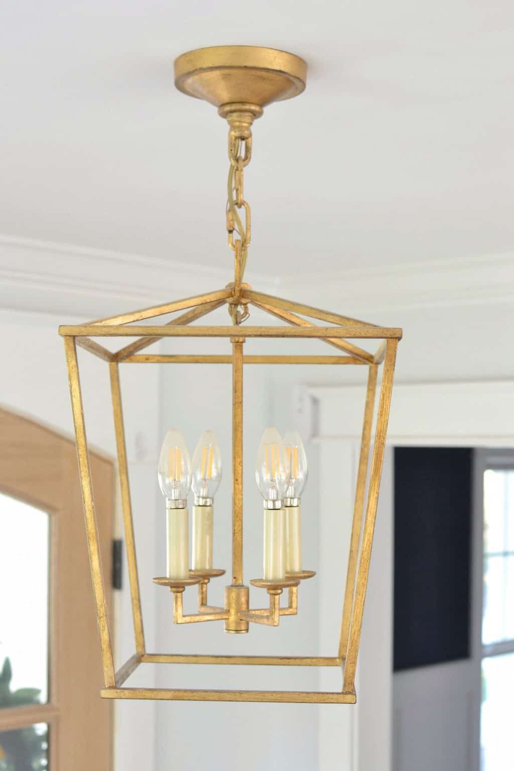 Well Liked See Our Visual Comfort Darlana Lighting Up Close – Chrissy Marie Blog With Gilded Gold Lantern Chandeliers (View 5 of 15)