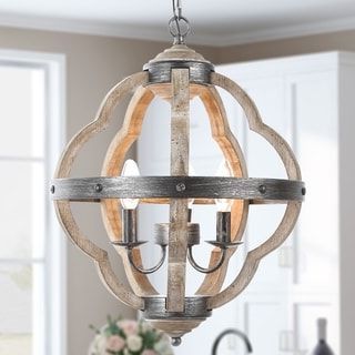 Wood Chandelier, Ceiling Lights, Geometric Chandelier Pertaining To Fashionable Rustic Gray Lantern Chandeliers (View 9 of 15)