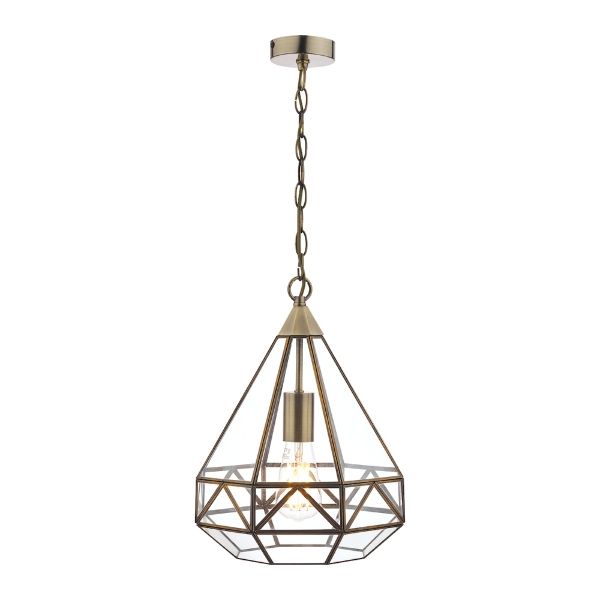 Zaria Antique Brass 1 Light Lantern Pendant Ceiling Light – Arches Lighting  Centre Intended For Preferred One Light Lantern Chandeliers (View 13 of 15)