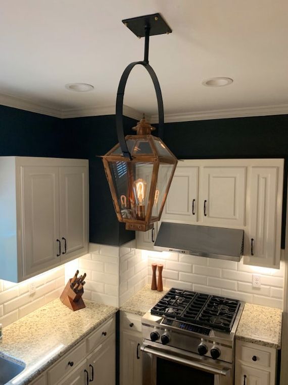 Copper Lantern Pendant Light Copper Light Fixture Rustic – Etsy Uk Within Best And Newest Sullivan Rustic Blue Lantern Chandeliers (View 17 of 27)