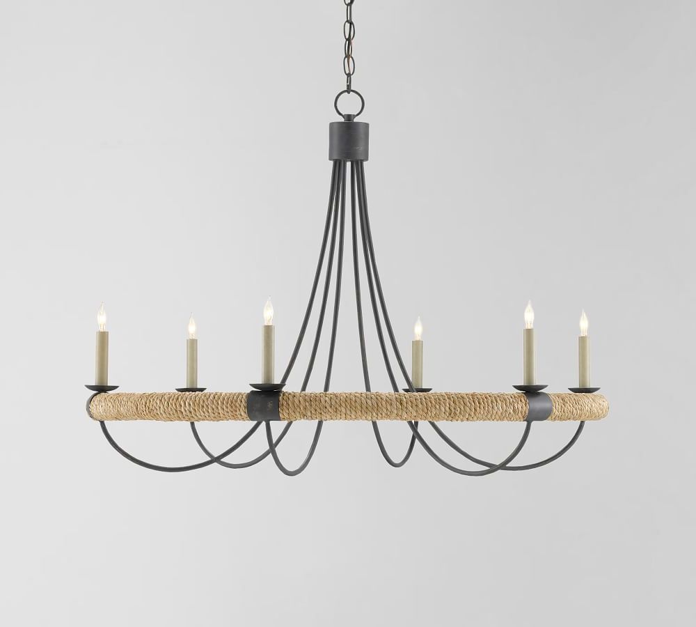 Famous Sullivan Round Iron & Rope Chandelier (View 23 of 27)