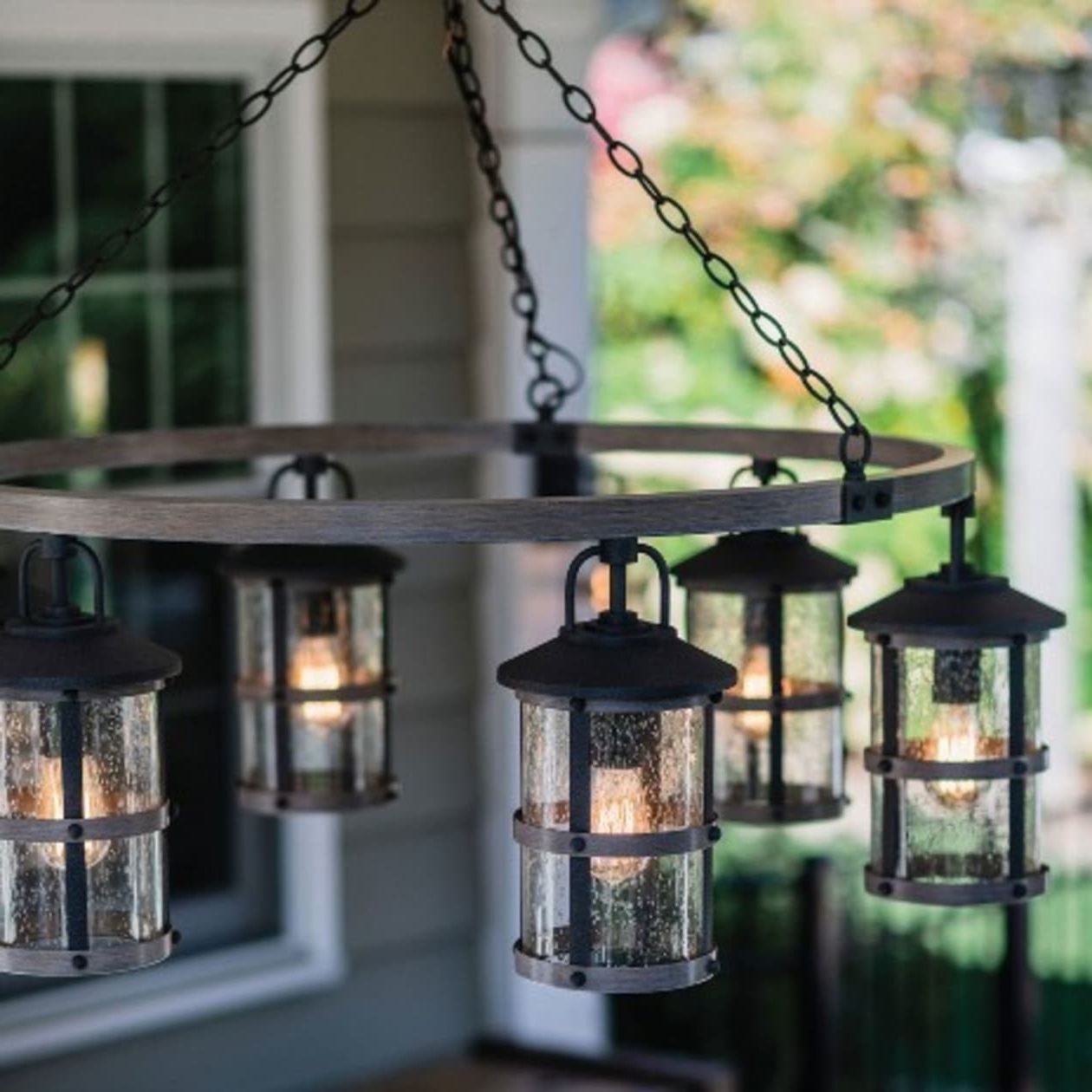 Sullivan Rustic Blue Lantern Chandeliers With Best And Newest Modern Outdoor Lighting (View 12 of 27)