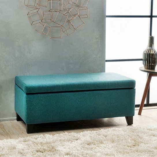 2019 Fabric Upholstered Ottomans Pertaining To Buy Atlantic Contemporary Fabric Upholstered Storage Ottomangdfstudio  On Dot & Bo (View 14 of 15)