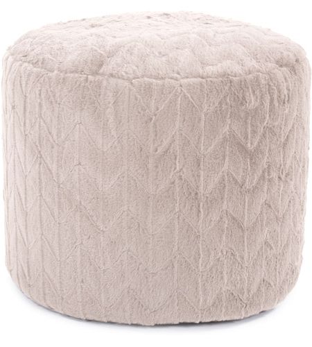 24 Inch Ottomans Intended For Most Recently Released Howard Elliott Collection 872 1092 Pouf 24 Inch Angora Natural Pouf Ottoman (View 11 of 15)