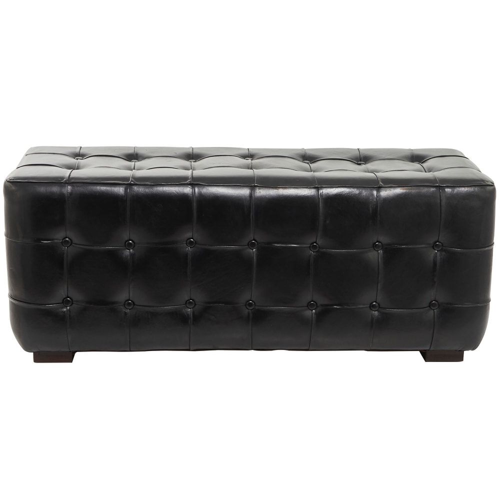 Buy Black, Leather Ottomans & Storage Ottomans Online At Overstock (View 10 of 15)