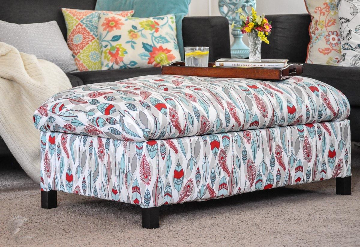 Diy Upholstered Storage Ottoman – How To Build An Ottoman – Full Tutorial With Regard To Popular Upholstered Ottomans (View 7 of 15)