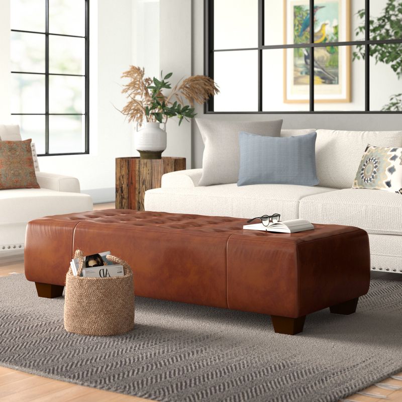 Extra Large Ottomans – Ideas On Foter With Popular Brown Wash Round Ottomans (View 3 of 15)
