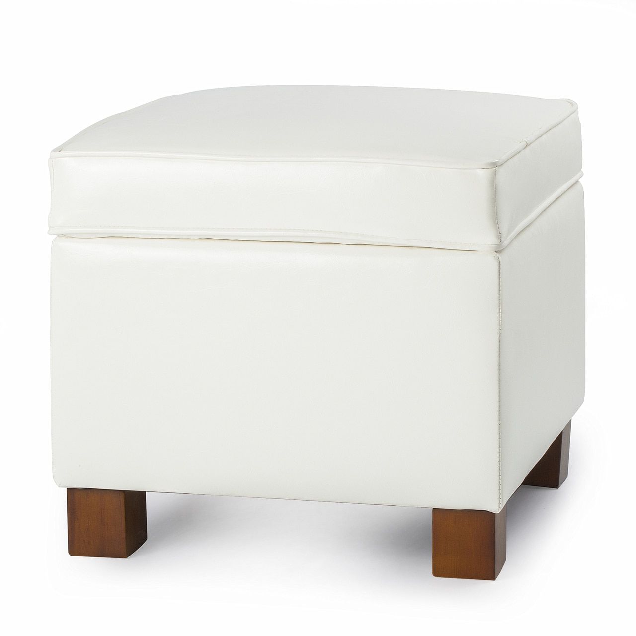Favorite Nova 18 Inches Modern Elegant Leather Square Storage Ottoman (cream) –  Walmart Intended For 18 Inch Ottomans (View 5 of 15)