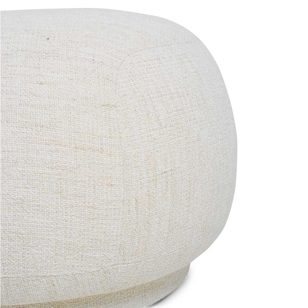 Latest Off White Ottomans In Rico Ottoman – Boucle Off White – Rouse Home (View 2 of 15)