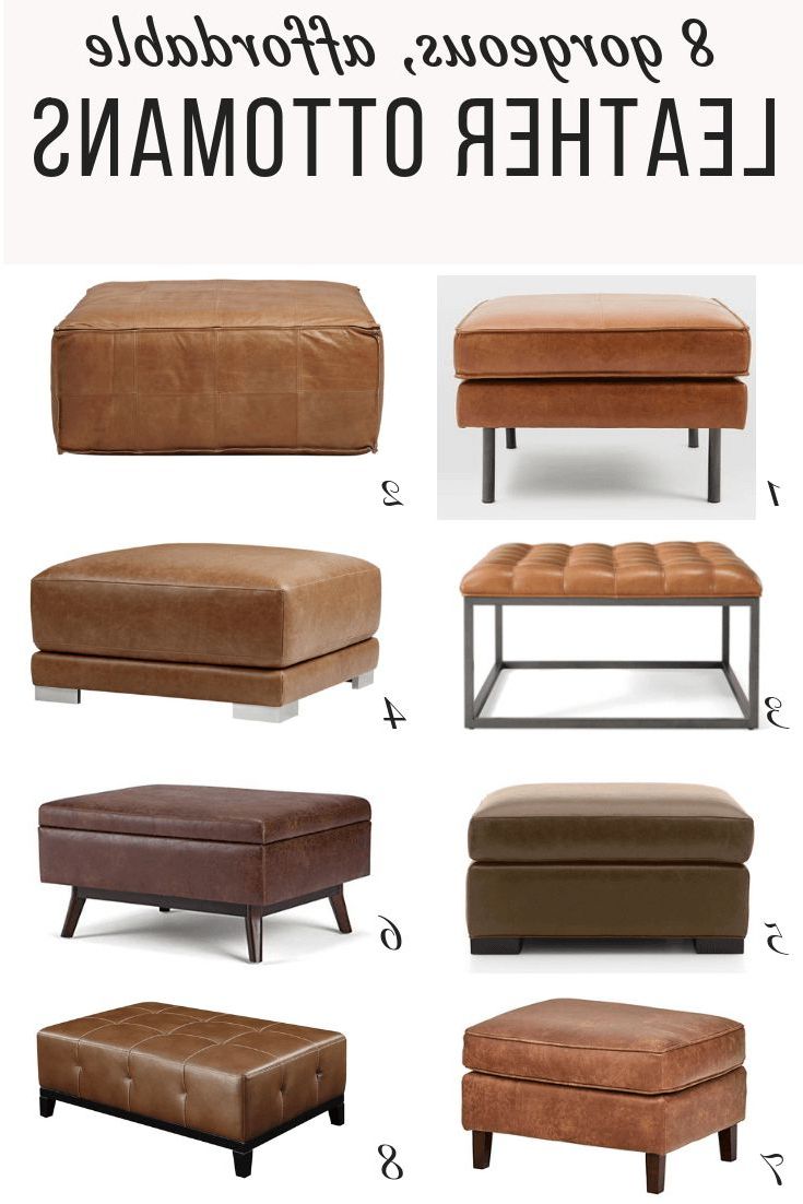Leather Ottoman  Coffee Table, Ottoman In Living Room, Leather Ottomans Living Room (View 4 of 15)