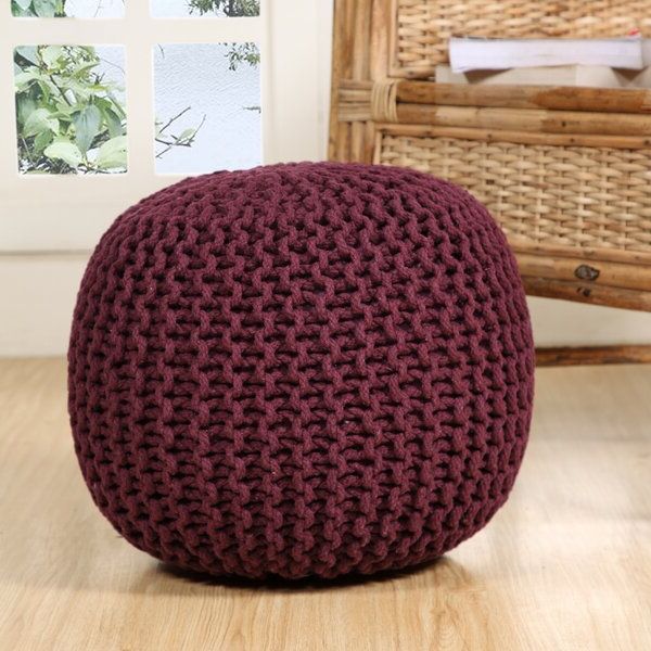 Maroon Ottoman (View 6 of 15)