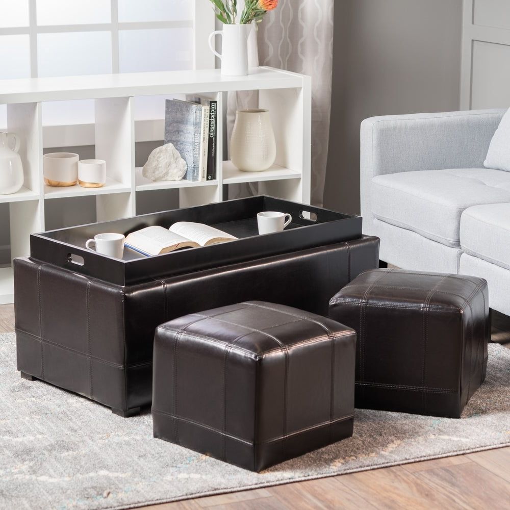 Most Popular Ottomans With Reversible Tray For Buy Tray Top Ottomans & Storage Ottomans Online At Overstock (View 2 of 15)