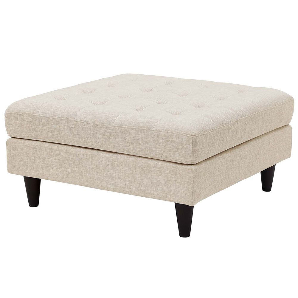 Most Popular Square Ottomans Intended For Enfield Modern Beige Square Ottoman (View 12 of 15)