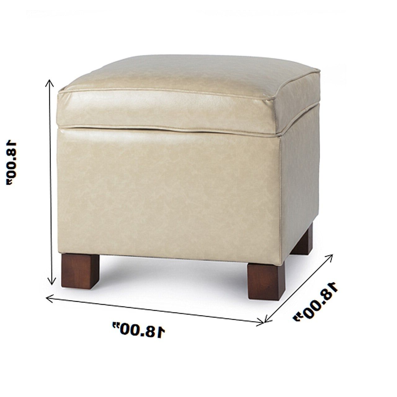 Most Recently Released Enova Home Nova 18 Inches Modern Elegant Leather Square Storage Ottoman –  Overstock – 33612657 Inside 18 Inch Ottomans (View 7 of 15)