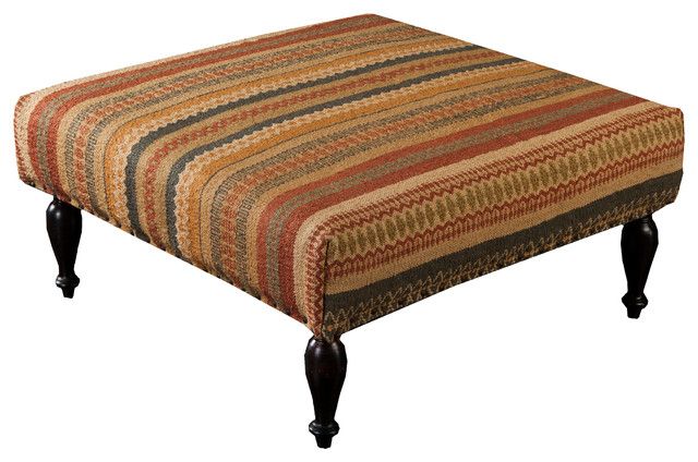 Most Up To Date Dark Green Ottomans In Surya Furniture Ottoman, Tan/rust/dark Green – Traditional – Footstools And  Ottomans  Hedgeapple (View 14 of 15)