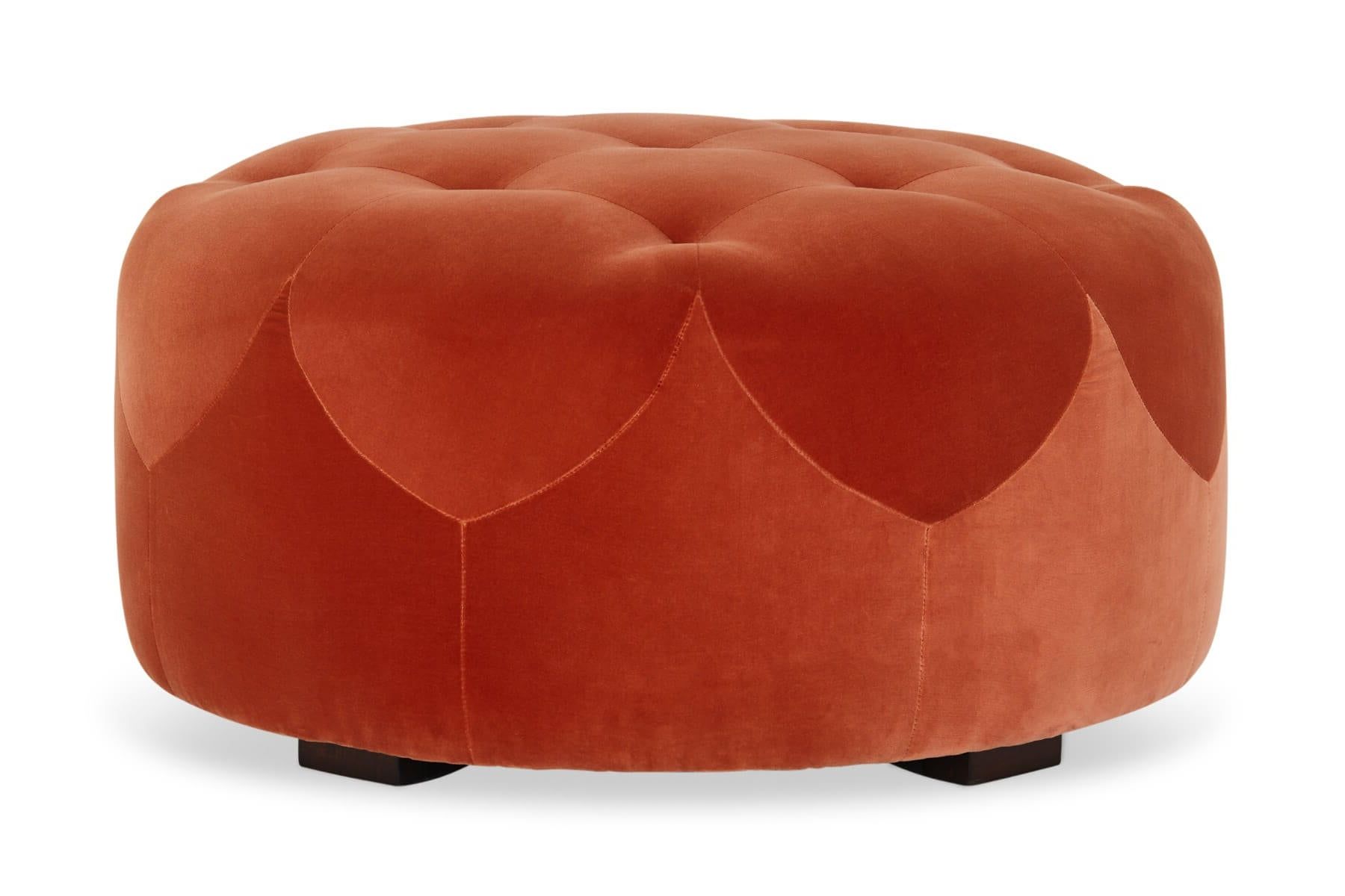 Most Up To Date Orange Ottomans With Mia Ottoman (View 2 of 15)