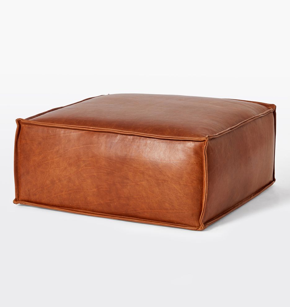 Newest Grant 36" Square Leather Ottoman (View 6 of 15)