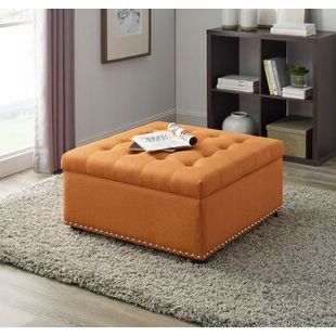Orange Ottomans & Poufs You'll Love In  (View 1 of 15)