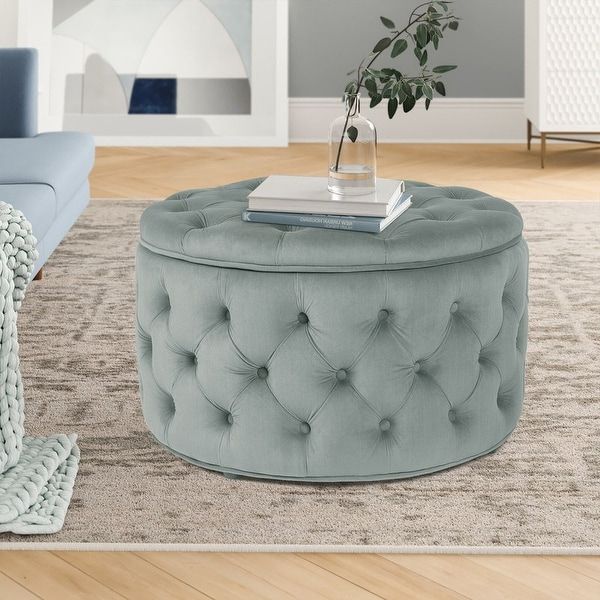 Our Best Living  Room Furniture Deals Within 2019 Gray Ottomans (View 5 of 15)