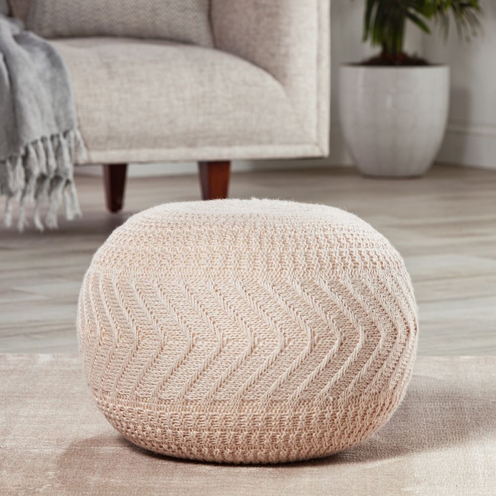 Popular Soft Ivory Geometric Ottomans Throughout Buy Scandinavian Ottomans & Storage Ottomans Online At Overstock (View 7 of 15)