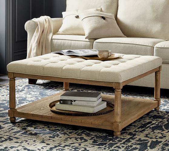 Pottery Barn Pertaining To Square Ottomans (View 14 of 15)