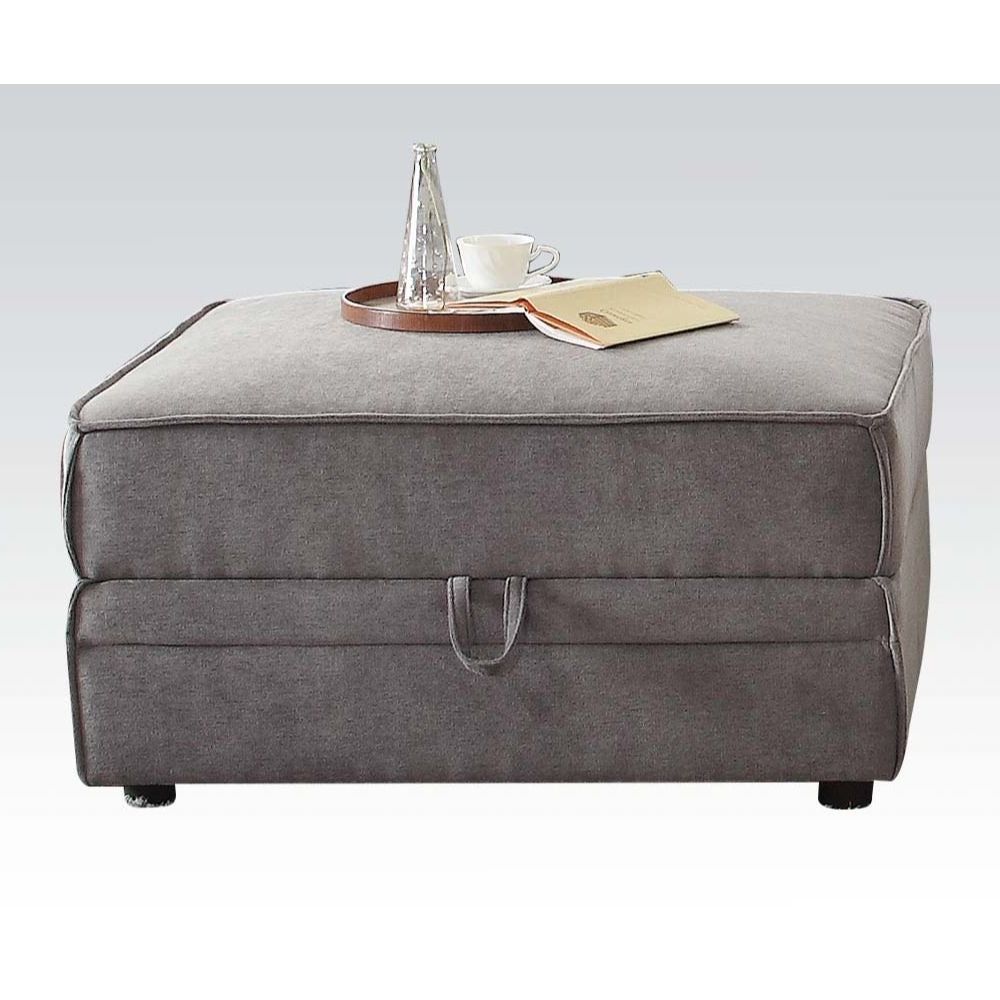 Q Max Soft Upholstery Velvet Tight Back Seat Cushion Ottoman – On Sale –  Overstock – 33702428 In Most Up To Date Upholstery Soft Silver Ottomans (View 8 of 15)