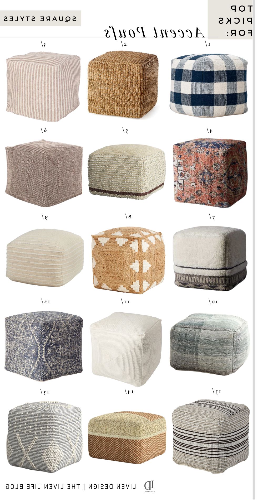 Stylish Pouf Ottomans For The Home — Liven Design Pertaining To Preferred Square Pouf Ottomans (View 13 of 15)