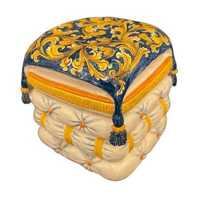 Terracotta Ottoman, Caltagirone, Italy, 1970s For Sale At Pamono With Regard To Best And Newest Terracotta Ottomans (View 9 of 15)