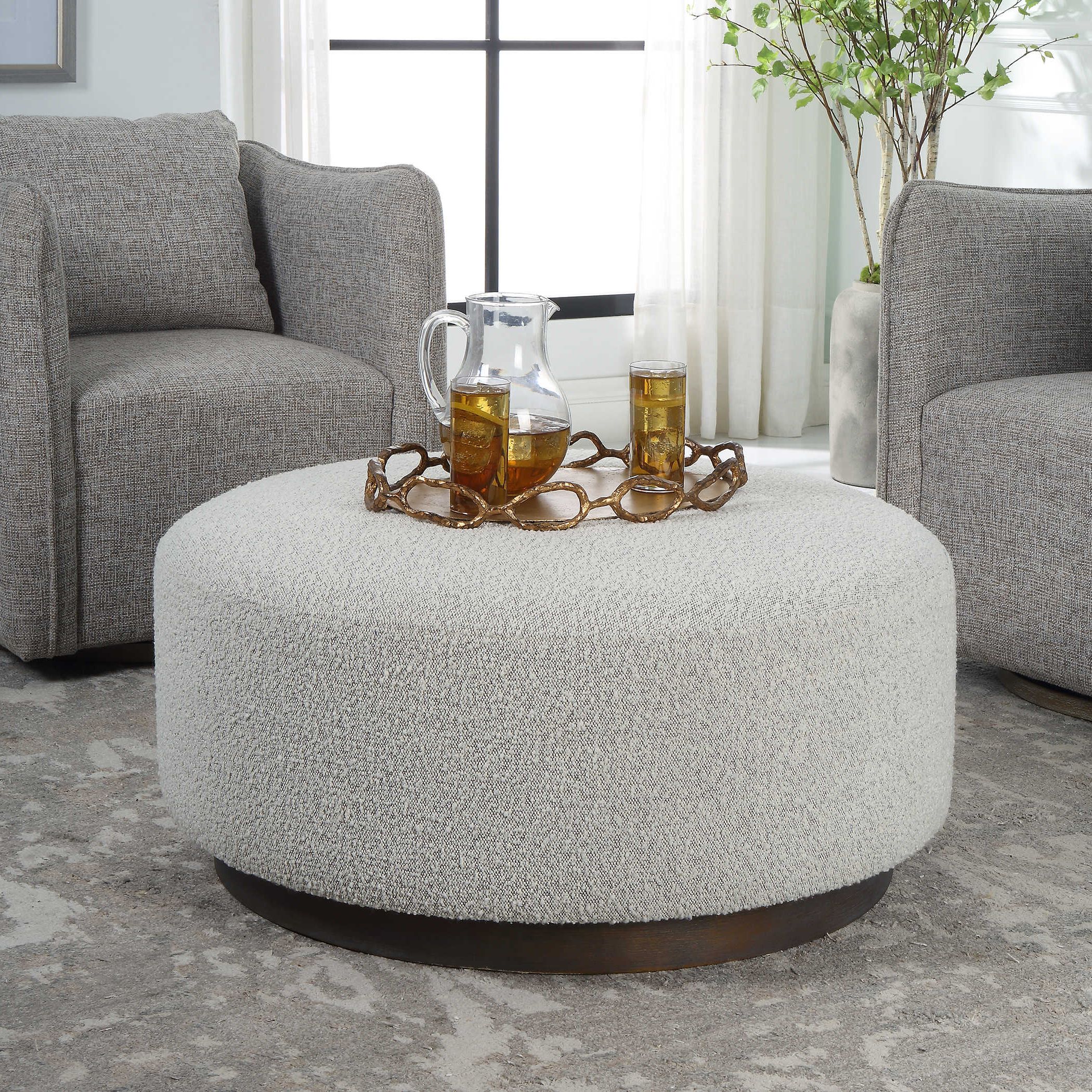 Uttermost Within Geometric Gray Ottomans (View 12 of 15)