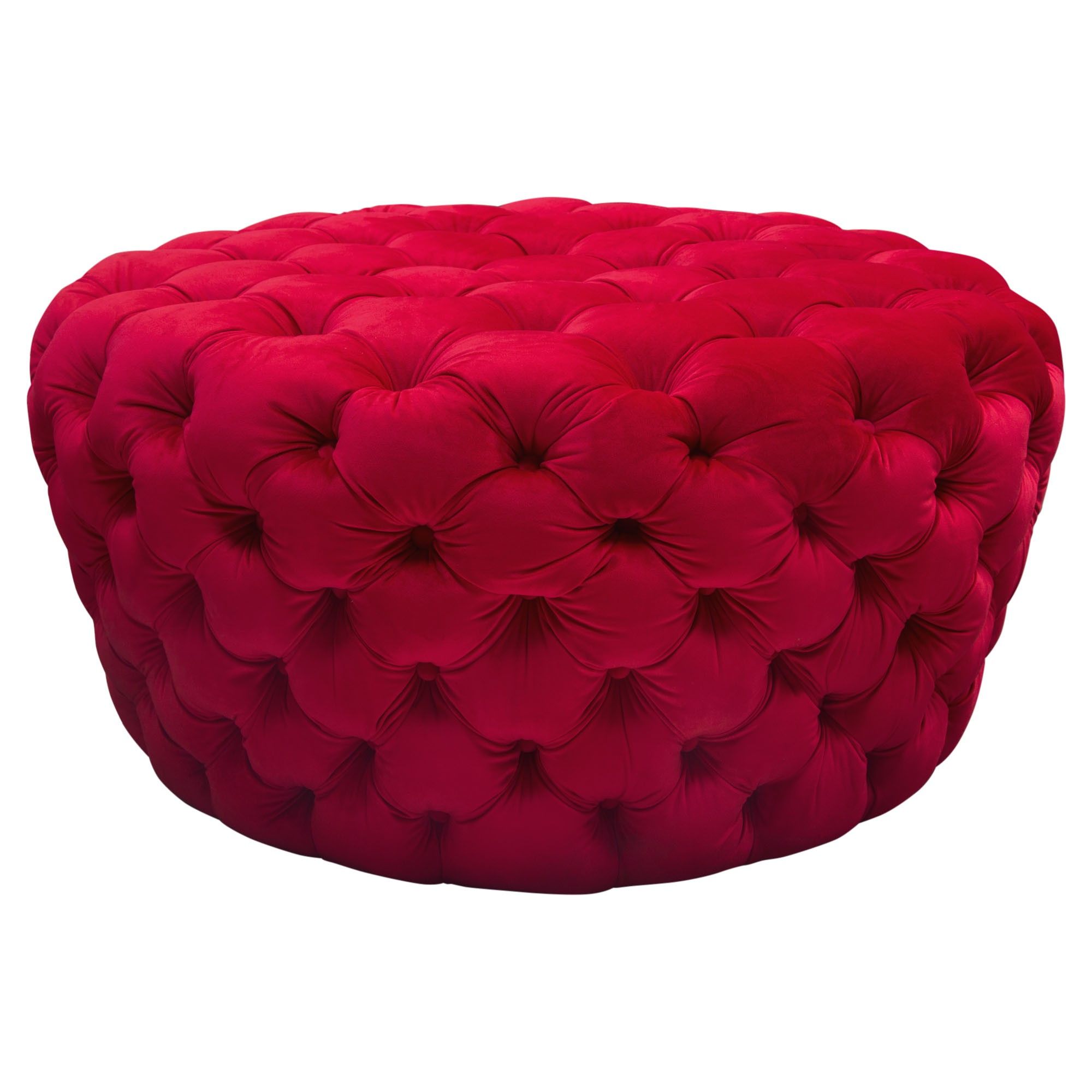 Velvet Ottomans Intended For Well Known Claire Velvet Ottoman (red) • Lux Lounge Efr (888) 247  (View 13 of 15)