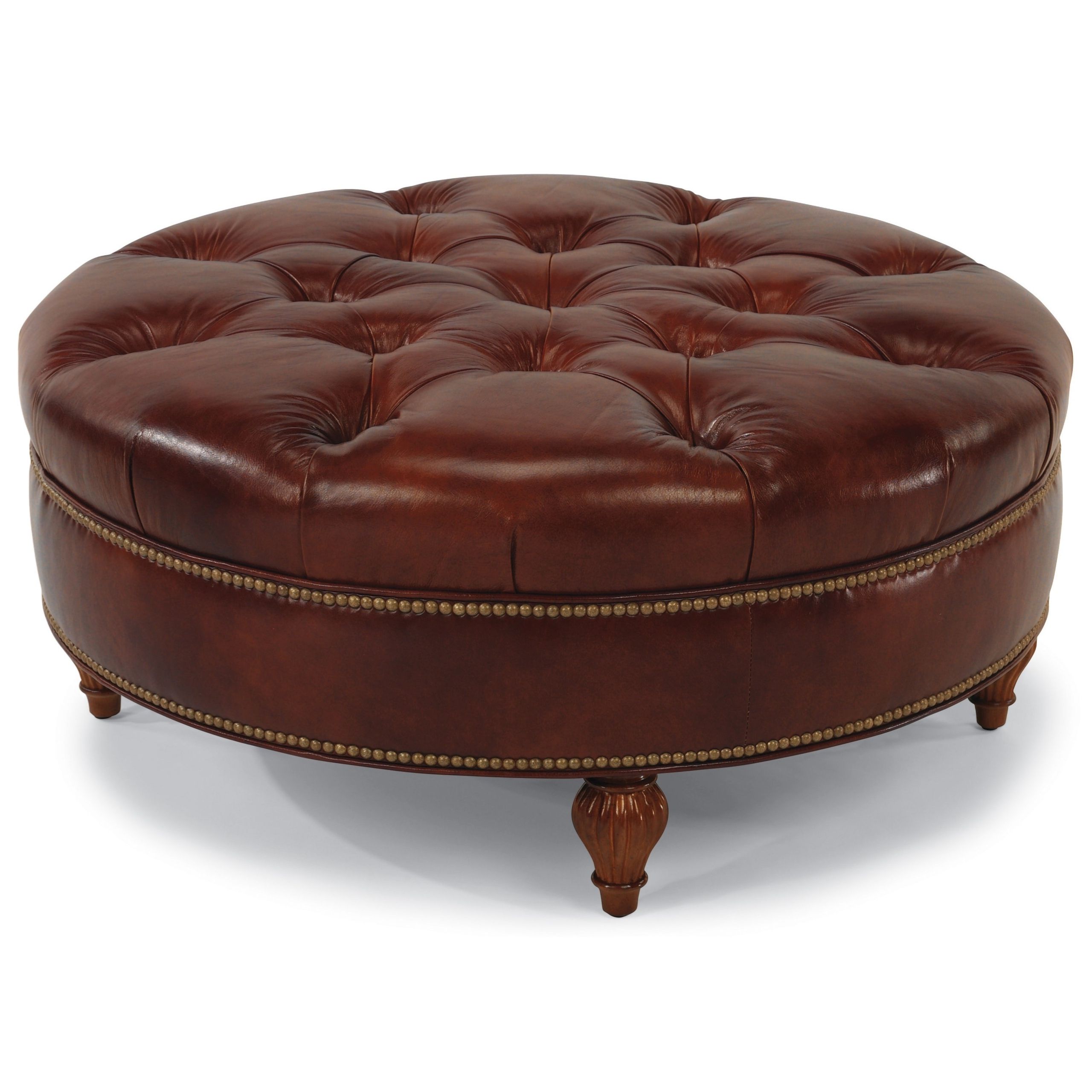 Well Known Brown Leather Ottomans Inside Round Leather Ottomans – Ideas On Foter (View 14 of 15)