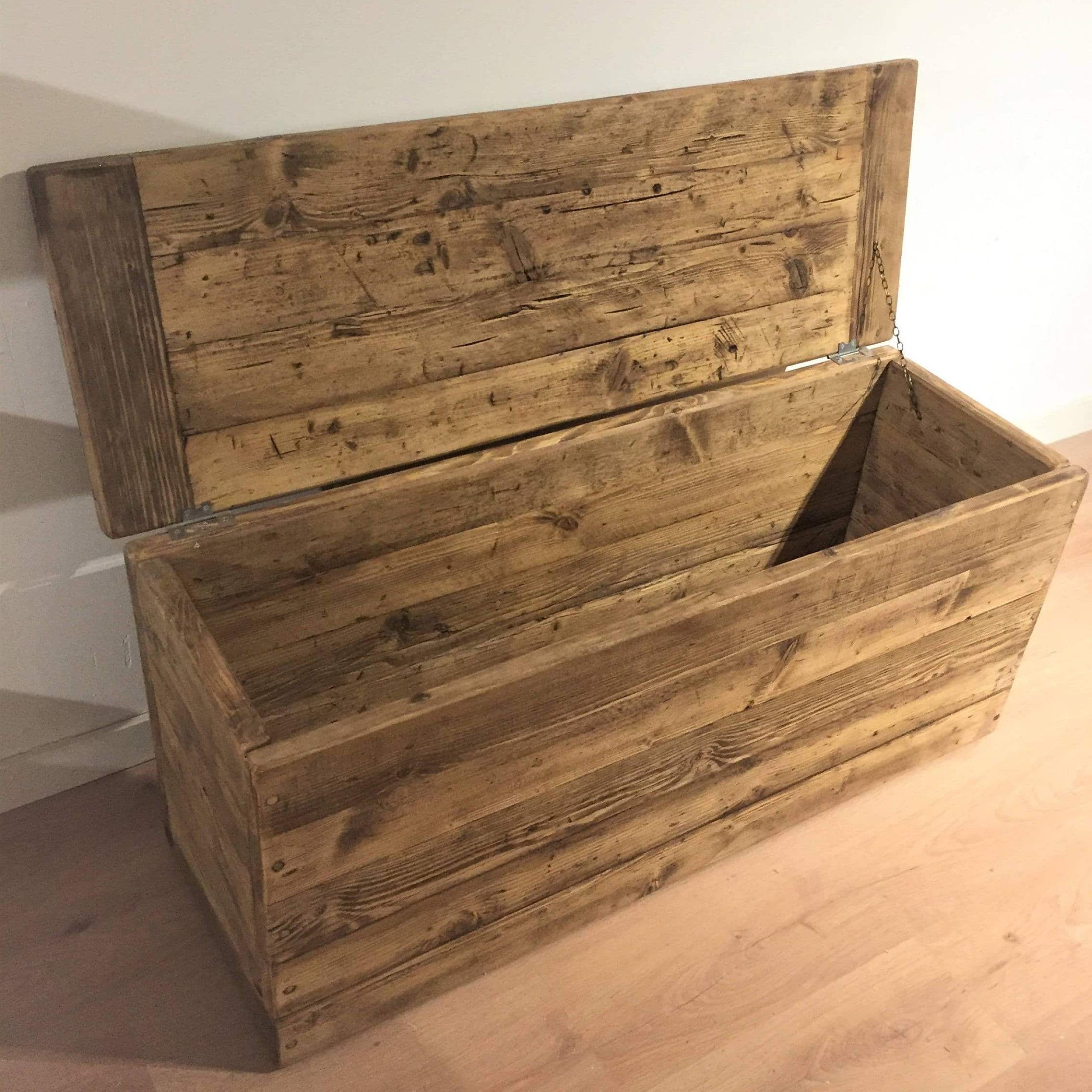Well Known Reclaimed Wooden Ottoman Or Blanket Storage Box – Newco Interiors – Bespoke  Joinery, Made To Measure Throughout Wood Storage Ottomans (View 3 of 15)
