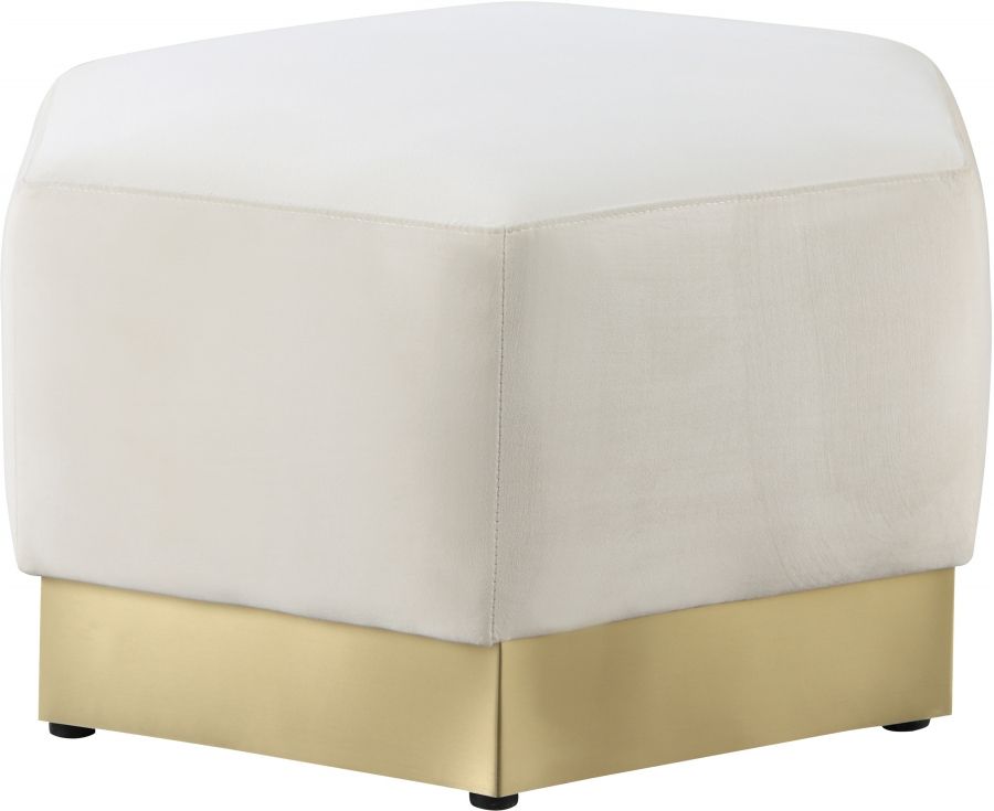 Well Liked Soft Ivory Geometric Ottomans With Luxe Geometric Ottoman (ivory Cream) • Lux Lounge Efr (888) 247  (View 3 of 15)