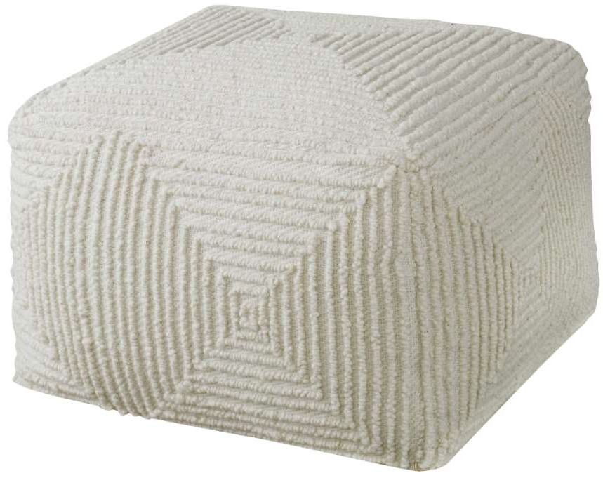 Well Liked Uttermost Sovanna Soft Ivory Geometric Pouf (View 1 of 15)