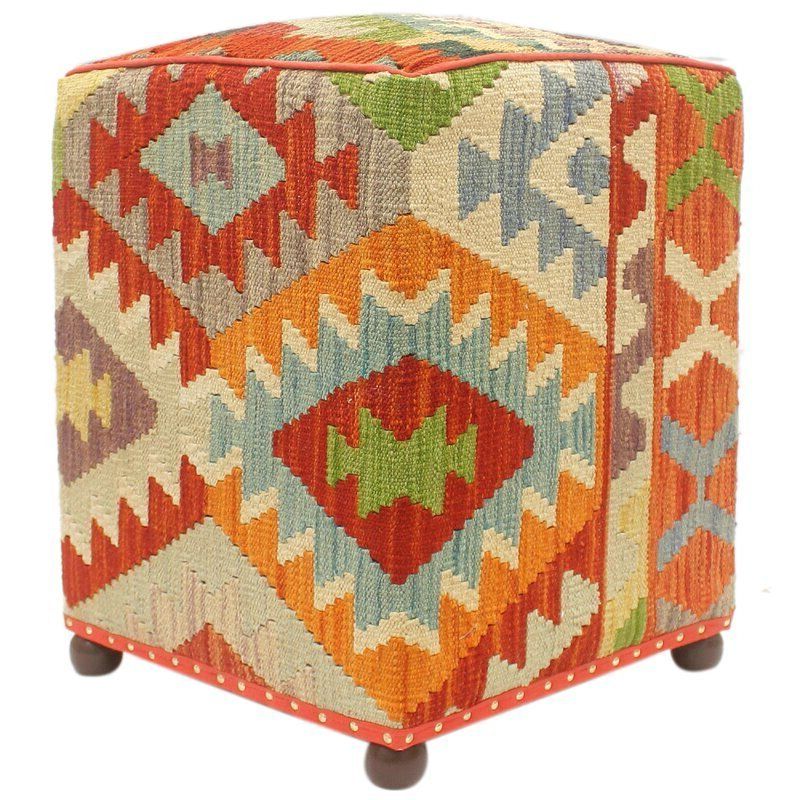 Widely Used Kilim Ottomans – Ideas On Foter With Multicolor Ottomans (View 2 of 15)