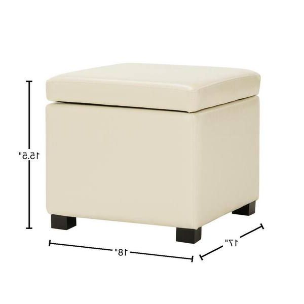 Widely Used Off White Ottomans With Regard To Safavieh Sergio Off White Storage Ottoman Hud4007d – The Home Depot (View 10 of 15)
