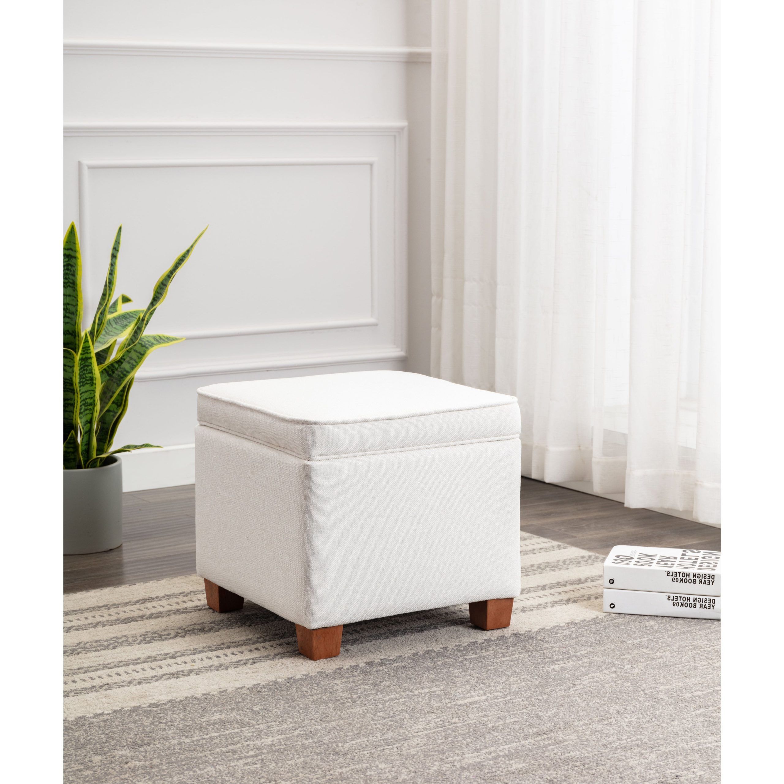Wovenbyrd Square Storage Ottoman With Piping And Lift Off Lid – On Sale –  Overstock – 33838082 Inside Current Square Ottomans (View 8 of 15)