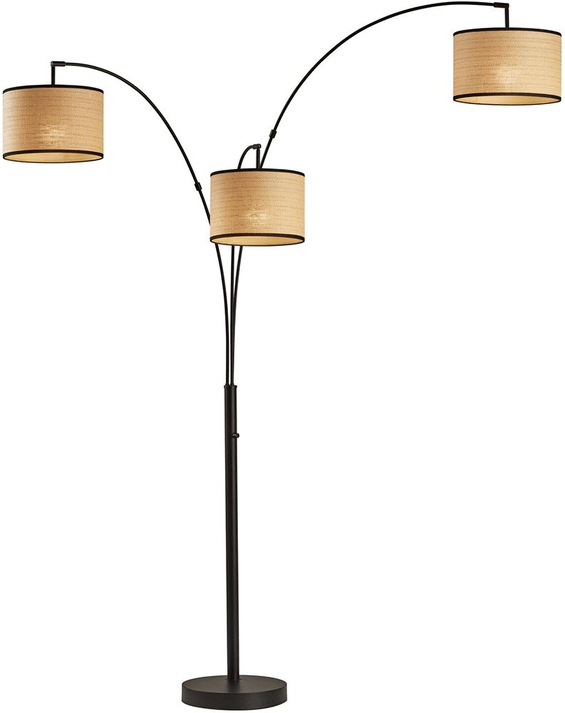 2019 82 Inch Floor Lamps Throughout Adesso 4250 12 Bowery Black Light Floor Lamp – Ade 4250  (View 8 of 15)