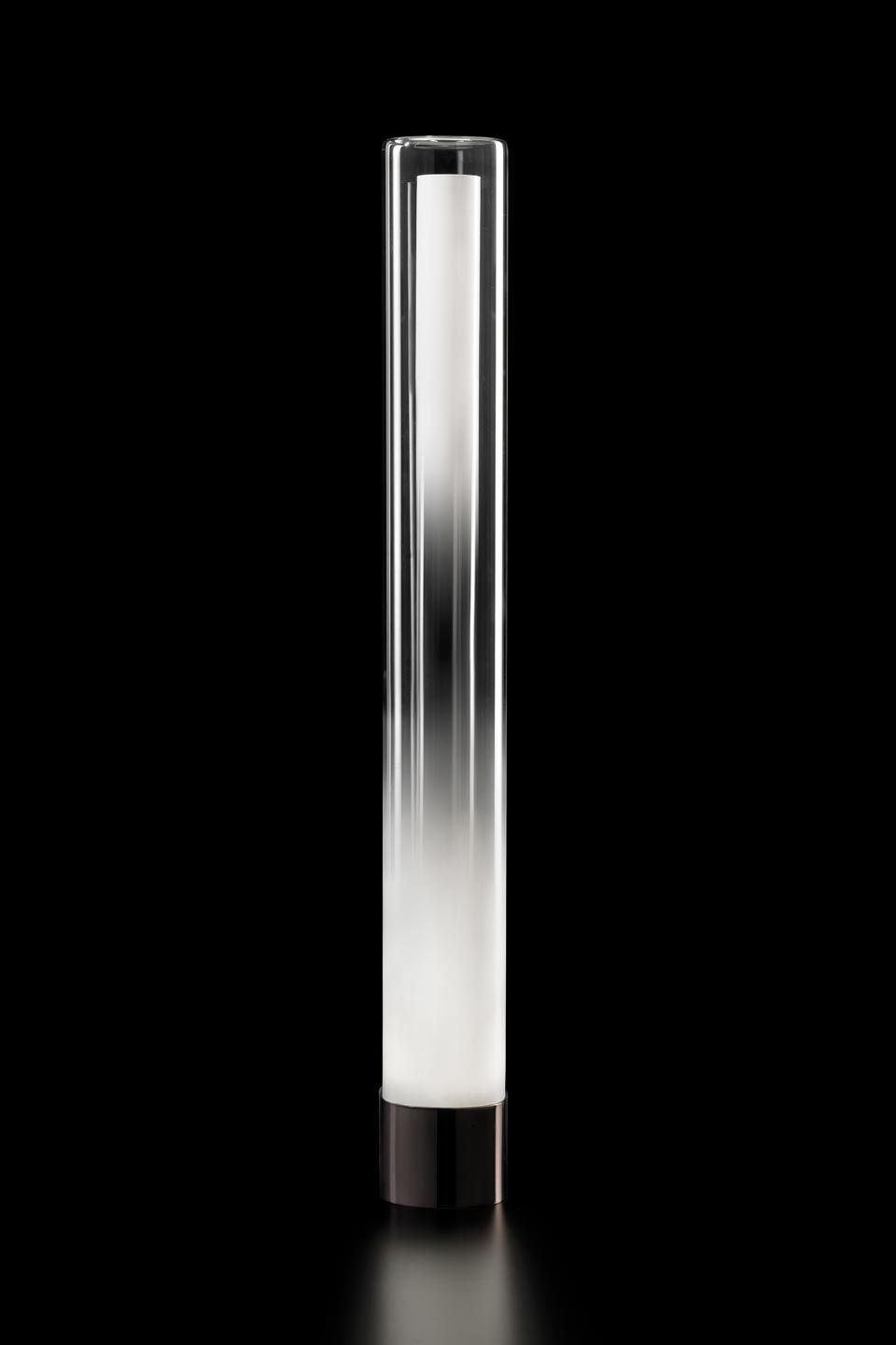 2019 Cylinder Floor Lamps Within Gradient Glass Cylinder Floor Lamp In White Gradient – Italamp – Lampadaire   Classic And Contemporary Chandelier – Réf (View 3 of 15)