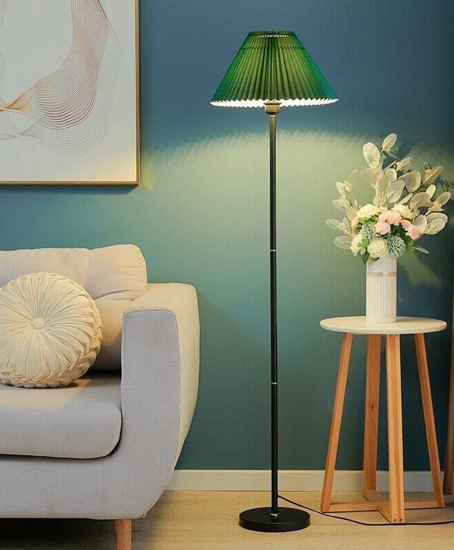 2019 Mid Century Floor Lamps Regarding Mid Century Modern Floor Lamp Standing Reading Living Room Black Green  Shade Led (View 14 of 15)