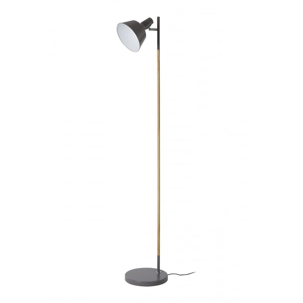 2019 Steel Floor Lamps For Scandi Style Wood And Grey Metal Floor Lamp At Fusion Living (View 15 of 15)