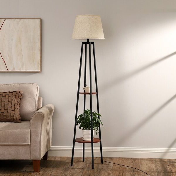 2020 Beeswax Finish Floor Lamps Within Threshold Turned Wood Floor Lamp (View 6 of 15)