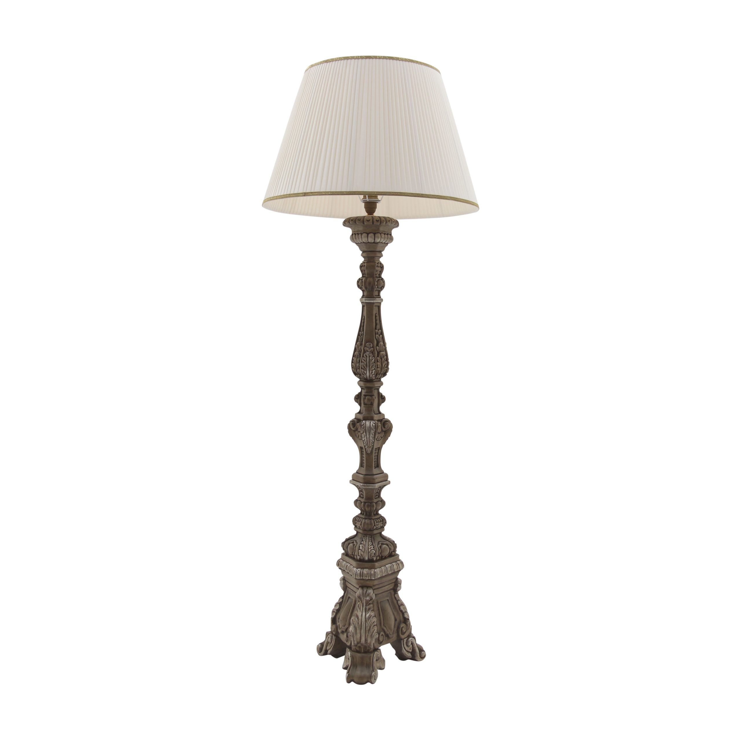 2020 Italian Floor Lamp Salina In Baroque Style With Regard To Carved Pattern Floor Lamps (View 4 of 15)