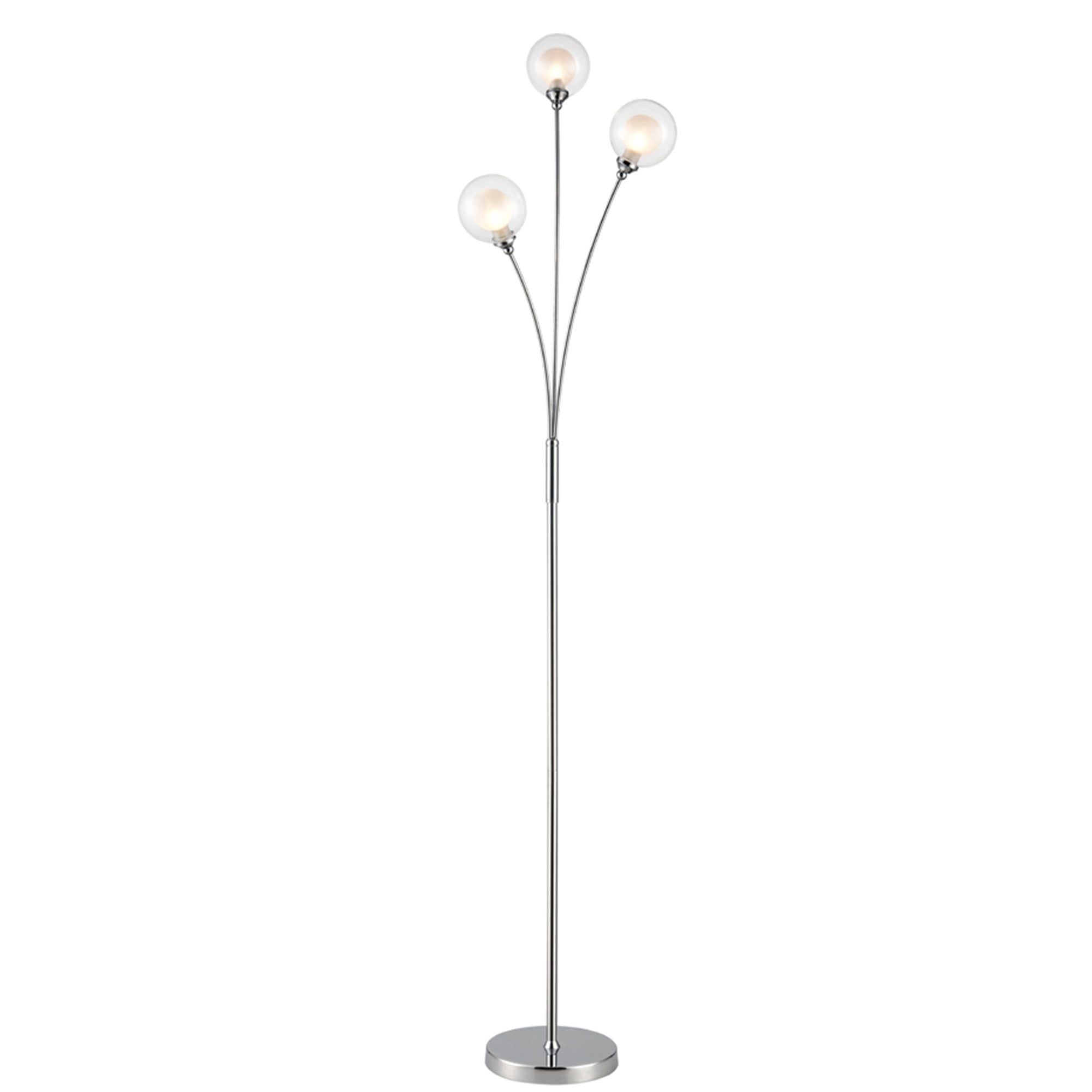 3 Light Floor Lamps Regarding Well Known Gorgeous 3 Light Floor Lamp With Clear Glass Spheres – Floor Lamp From  Envogue Lighting Uk (View 15 of 15)