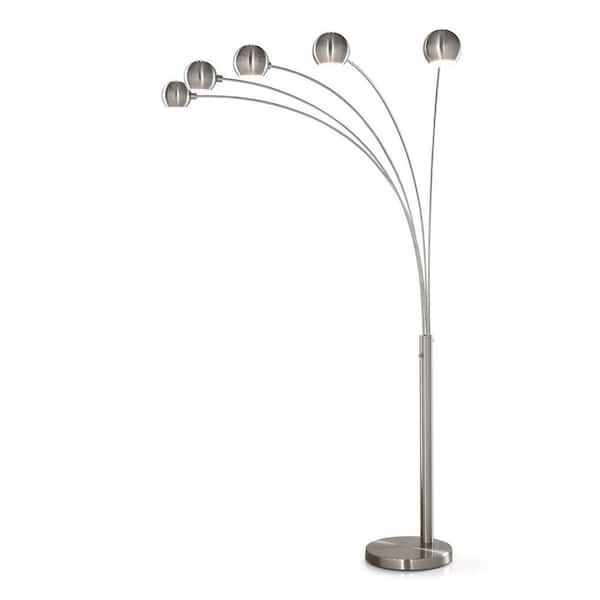 5 Light Arc Floor Lamps Intended For Fashionable Homeglam Orbs 84 In (View 4 of 15)