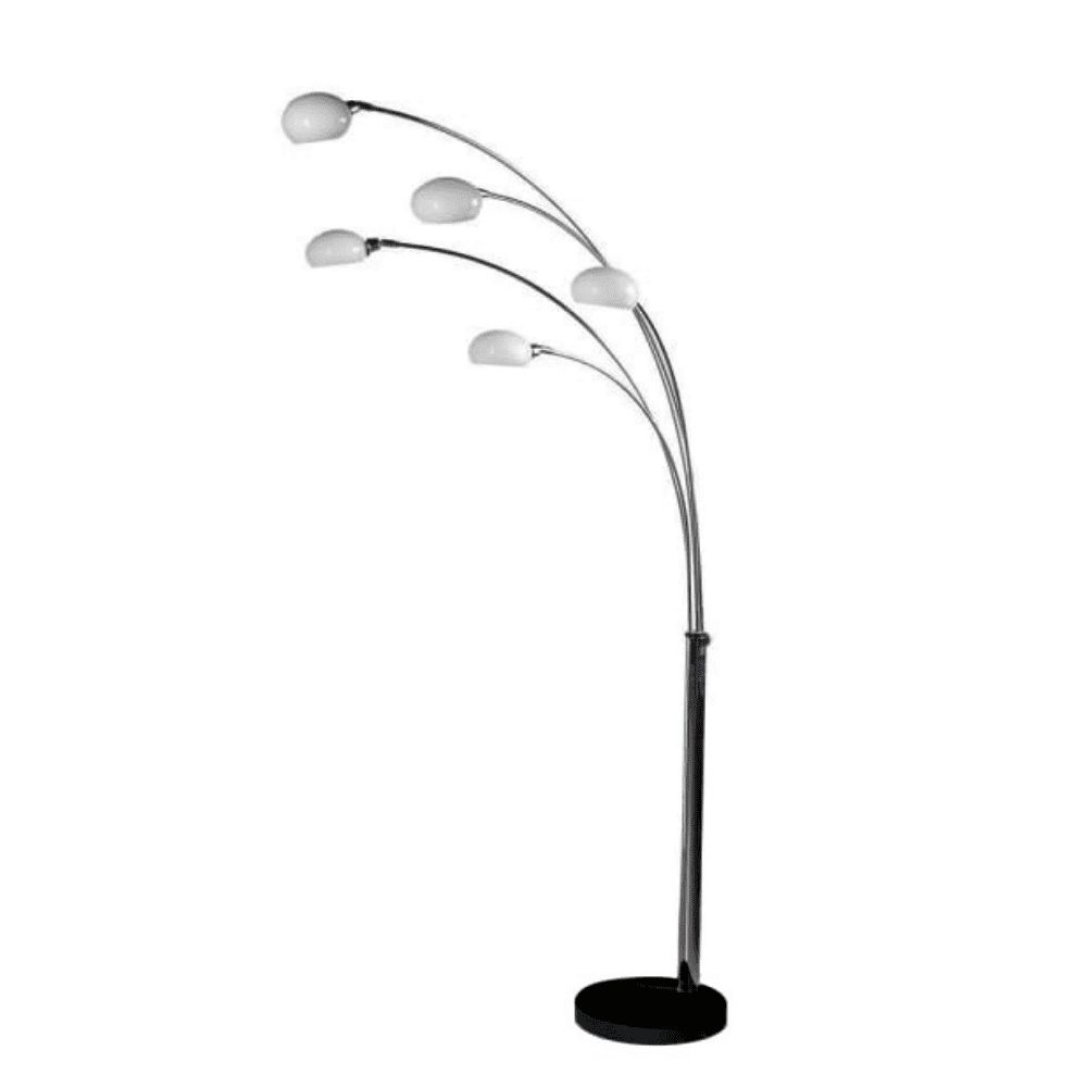 5 Light Floor Lamps For Newest Five Light Floor Lamp – Chrome – Edmunds And Clarke Furniture (View 11 of 15)