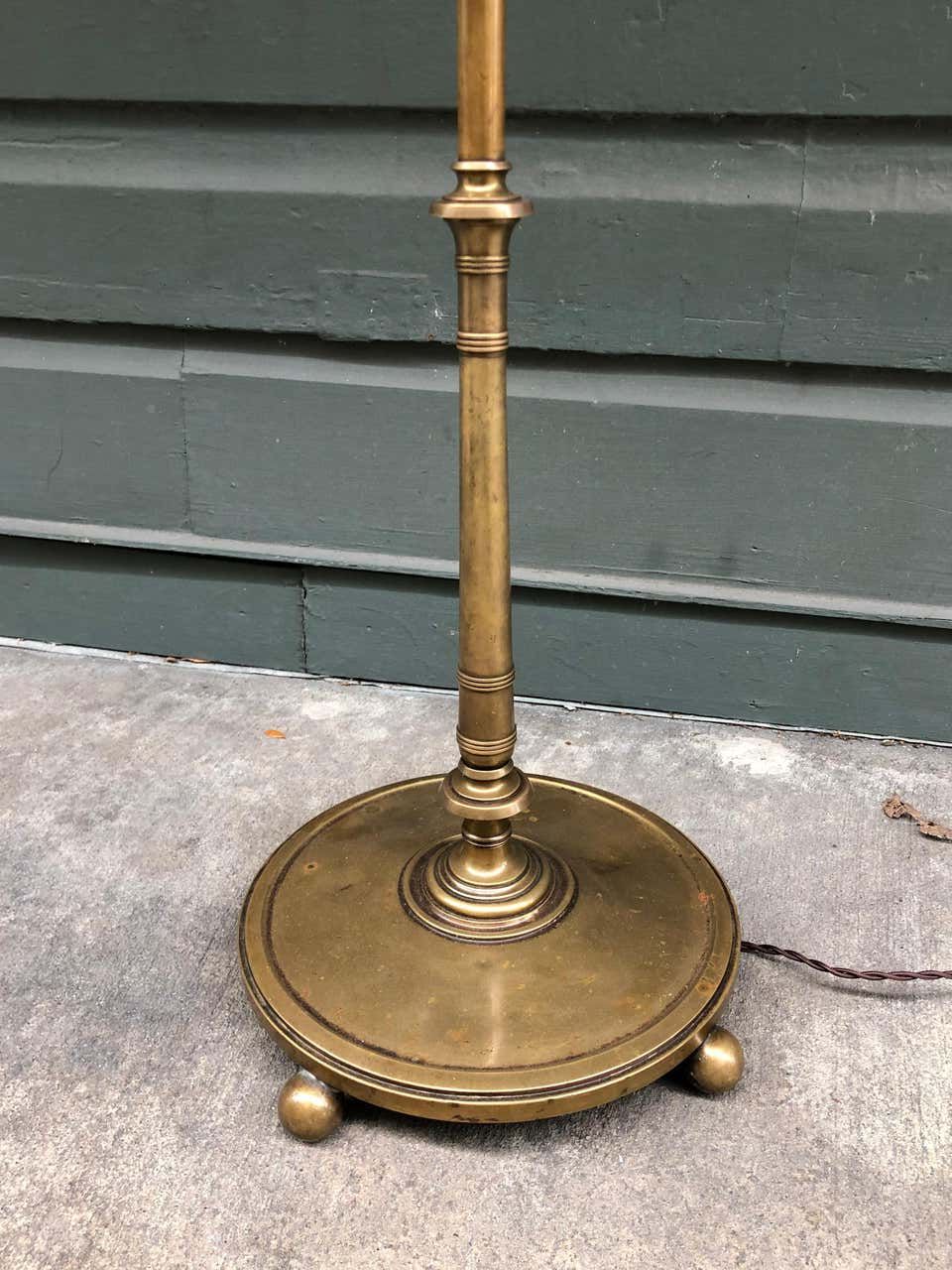 Antique Brass Floor Lamps Inside Favorite 1930s Brass Adjustable Goose Neck Floor Lamp (View 5 of 15)