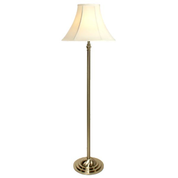 Art Deco Floor Lamp – Satin Brass (View 7 of 15)