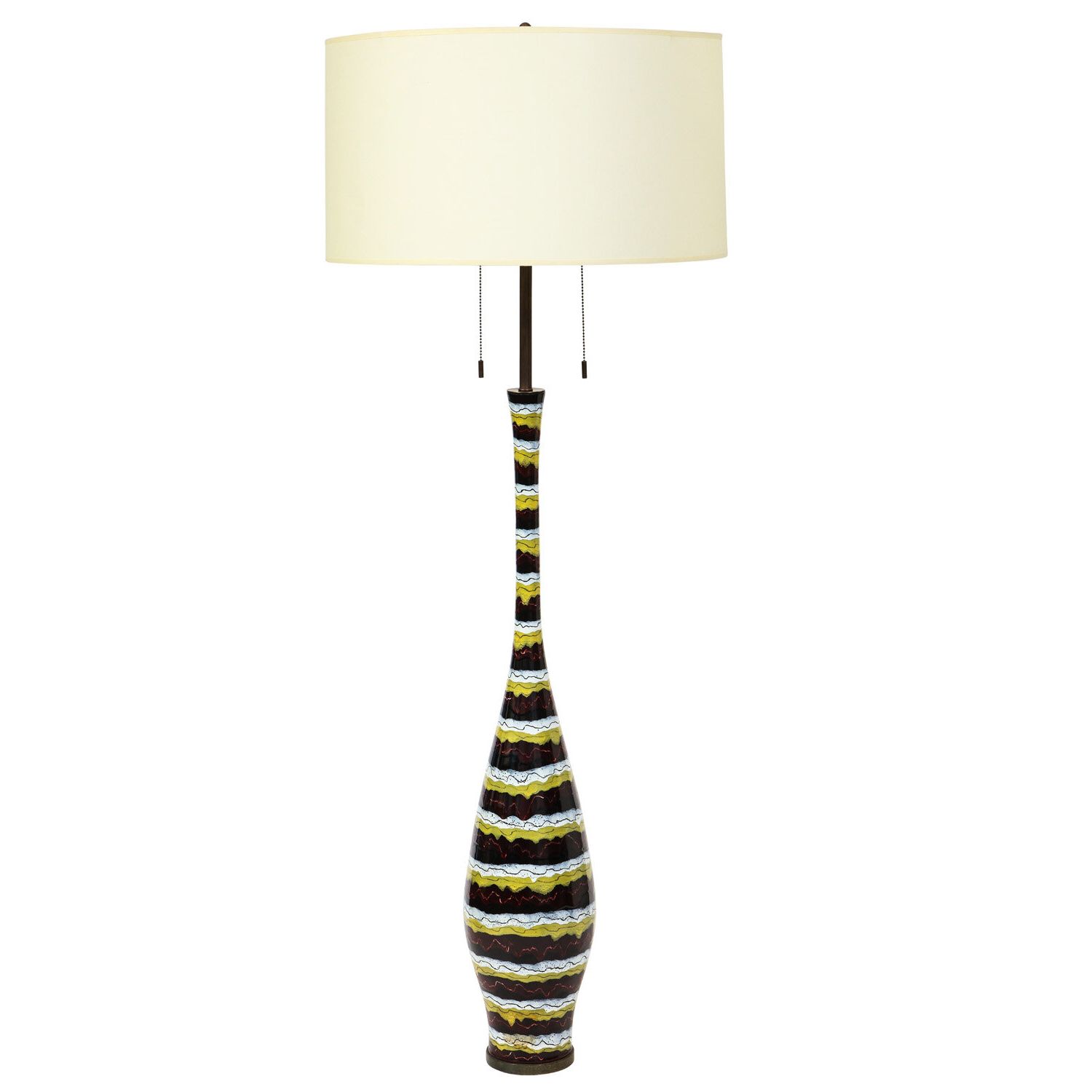 Artisan Italian Ceramic Floor Lamp 1950s — Lobel Modern Nyc With Most Current 75 Inch Floor Lamps (View 4 of 15)